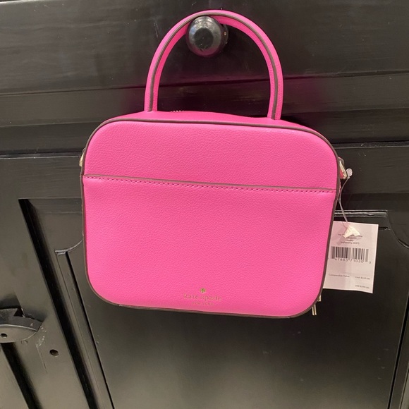 KATE SPADE ♠️ "maddy top handle camera bag" in bright peony! Adjustable strap - Picture 14 of 15